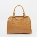 Prada Import Original Burnished Leather Tote Handbag BN2205 in Brown XZ VS06660