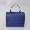 Prada Lux Double Satchel Bag BN2790 in Blue Original Saffiano Leather XZ VS09022