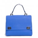 Prada Lux Double Satchel Bag BN2796 in Blue Original Clemence Leather XZ VS04132