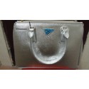 Prada Mingdu 2274 Saffiano Leather Handbag in Silver VS03673