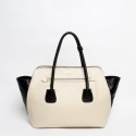 Prada Original Soft Calfskin Leather Tote Bag BN2673 in White with Black XZ VS00568