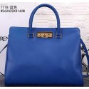 Replica Best Yves Saint Laurent Medium Trois Clous Tote Bag Y7118 Blue VS09248