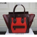 Replica Celine Luggage Mini Tote Bag Original Leather Ci3308 Orange&Brown&Burgundy VS08159