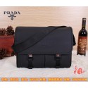 Replica Prada Grainy Leather Messenger Bag VA0768 Black VS05323