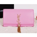 Replica Yves Saint Laurent Classic Monogramme Tassel Clutch Bag Y7138 Pink VS03547