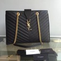 Saint Laurent Monogram Matelasse Shopper Bag Black Y231210 VS05706