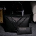 Saint Laurent Original Grainy Leather Tote Bag Y7138 Black VS04093