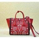 Sale 1:1 Fake Prada Saffiano Embroidered Tote Bag BN2619E Red VS06176