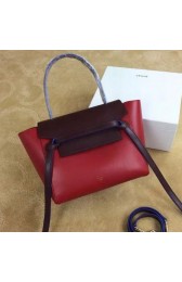 Celine Small Belt Bag Original Leather CLA98311S Red&Brown VS04008