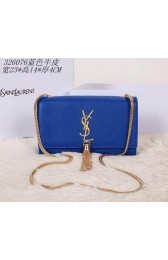 Fake Saint Laurent mini Monogramme Cross-body Shoulder Bag 326076 Blue VS04893
