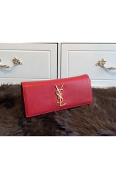 Fashion YSL Classic Monogramme Clutch Grainy Leather 311213 Red VS05156