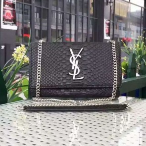 AAA Saint Laurent Monogramme Shoulder Bag in Black Crocodile Embossed Leather Y1883 VS09167