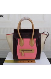 Celine Luggage Micro Tote Bag Original Leather CLY33081M Pink VS04856