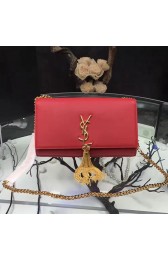 Cheap Saint Laurent Medium Kate Monogram Tassel Smooth Leather Shoulder Bag Red Y121270 VS03795