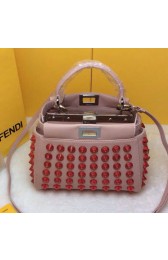 Copy Fendi mini Peekaboo Bag Nappa Leather F520885P Red VS05830