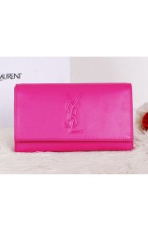 Fake Yves Saint Laurent Belle De Jour Calf Leather Clutch Y7143 Rose VS02543