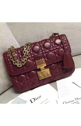 Top Copy Dior Dioraddict Flap Bag In Burgundy Cannage Lambskin D240601 VS07452